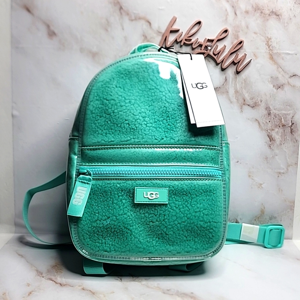 UGG dannie mini backpack clear color TDP blue green new with tags and du…